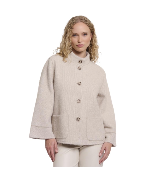 Rino en Pelle Cape coat 11067 stone snow
