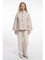 Rino en Pelle Cape coat 11067 stone snow