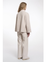 Rino en Pelle Cape coat 11067 stone snow