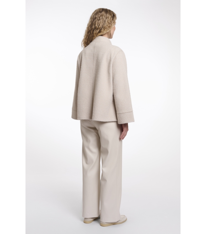 Rino en Pelle Cape coat 11067 stone snow