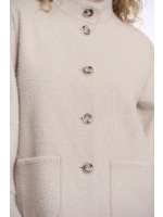 Rino en Pelle Cape coat 11067 stone snow