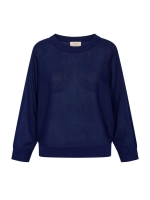 Freequent Metallic knit bat sleeve Patriot blue