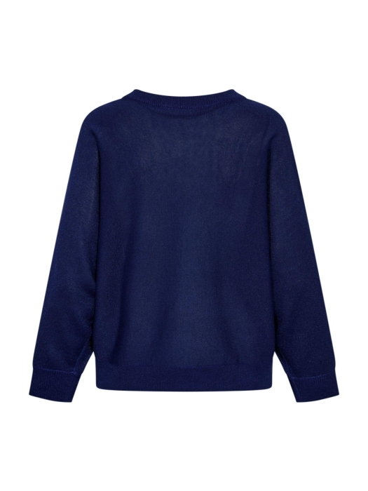 Freequent Metallic knit bat sleeve Patriot blue