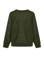 Freequent Metallic knit bat sleeve Kombu green