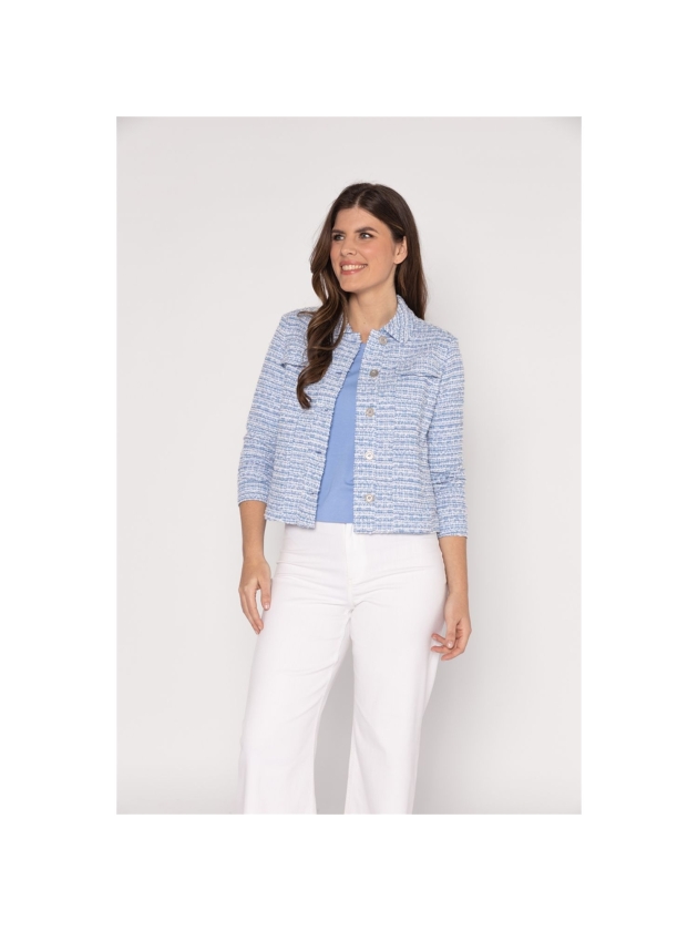 Sarto Fashion Jacket r1511 sky-white bouclé melange