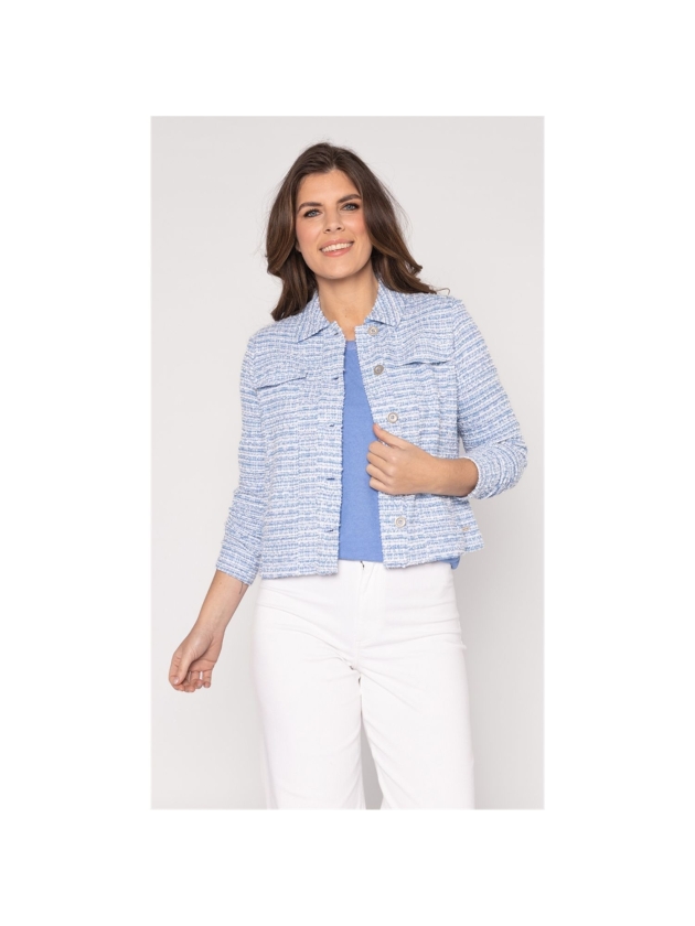Sarto Fashion Jacket r1511 sky-white bouclé melange