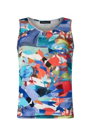 Sarto Fashion Singlet o-neck r1280 sky-coral+ abstract art print