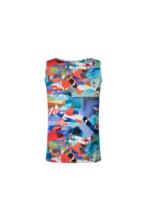 Sarto Fashion Singlet o-neck r1280 sky-coral+ abstract art print