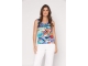 Sarto Fashion Singlet o-neck r1280 sky-coral+ abstract art print