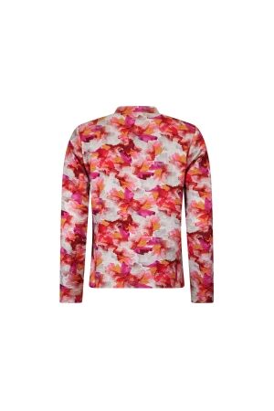 Sarto Fashion Jacket stand-up collar r1661 hot pink-d red+ aquarel print
