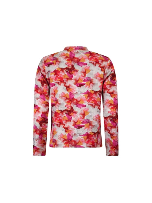 Sarto Fashion Jacket stand-up collar r1661 hot pink-d red+ aquarel print