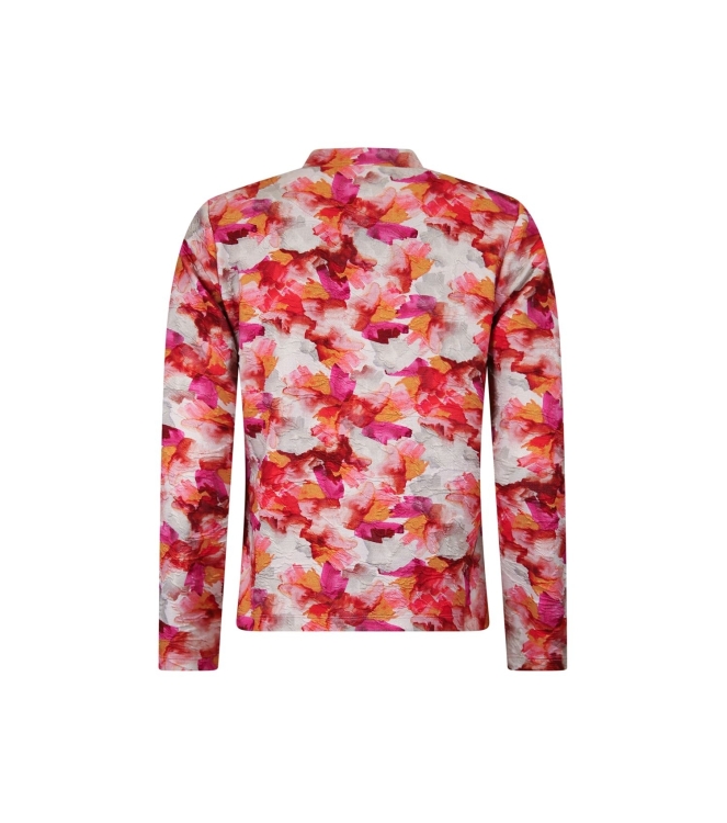 Sarto Fashion Jacket stand-up collar r1661 hot pink-d red+ aquarel print