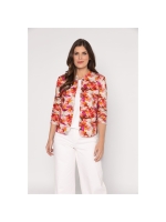 Sarto Fashion Jacket stand-up collar r1661 hot pink-d red+ aquarel print