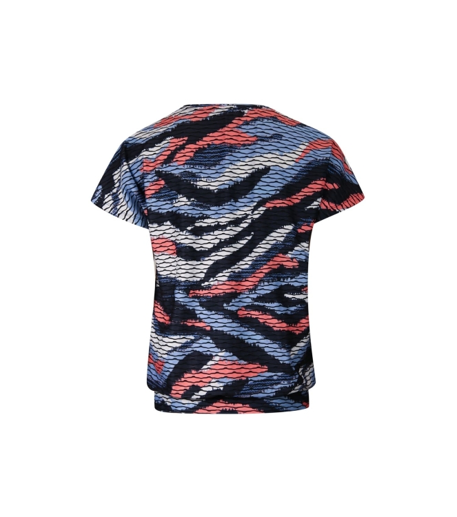 Sarto Fashion Blouson o-neck r1291 sky-coral colour swipes