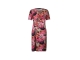 Sarto Fashion Dress o-neck r1970 hotpink-deepred+ safari leave
