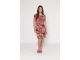 Sarto Fashion Dress o-neck r1970 hotpink-deepred+ safari leave