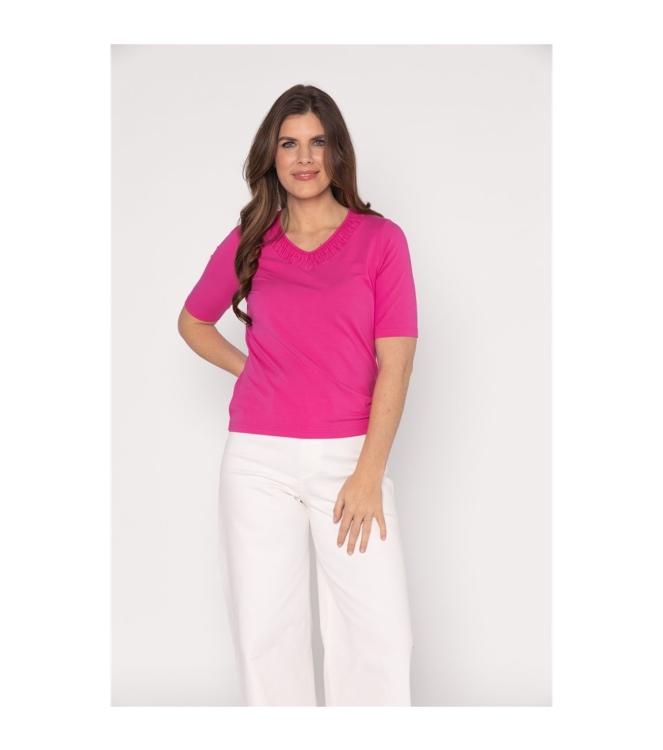 Sarto Fashion T-shirt v-neck r935 hot pink