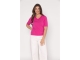 Sarto Fashion T-shirt v-neck r935 hot pink