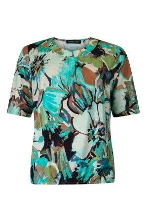 Sarto Fashion Blouson o-neck r1020 a.green-mint+ painted flowers