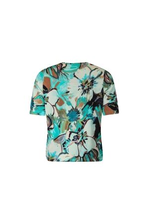 Sarto Fashion Blouson o-neck r1020 a.green-mint+ painted flowers
