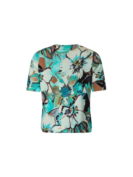 Sarto Fashion Blouson o-neck r1020 a.green-mint+ painted flowers