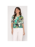 Sarto Fashion Blouson o-neck r1020 a.green-mint+ painted flowers