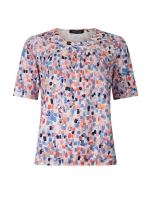 Sarto Fashion Blouson o-neck r1720 l.coral-sky-ocean painted dot
