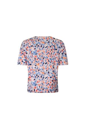 Sarto Fashion Blouson o-neck r1720 l.coral-sky-ocean painted dot