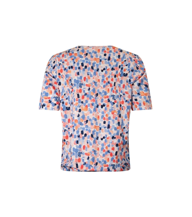 Sarto Fashion Blouson o-neck r1720 l.coral-sky-ocean painted dot