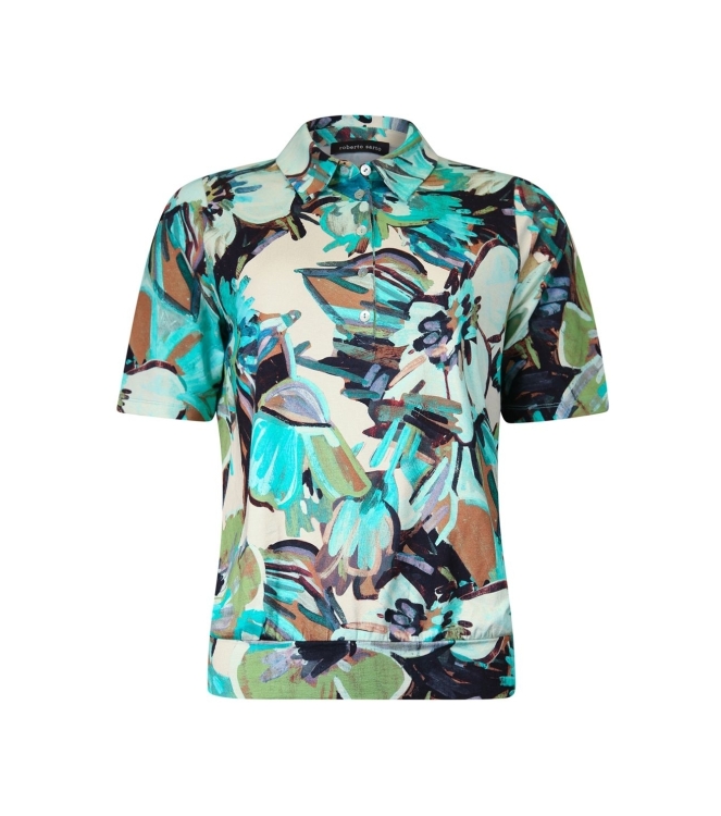 Sarto Fashion Blouson polo r1020 a.green-mint+ painted flowers