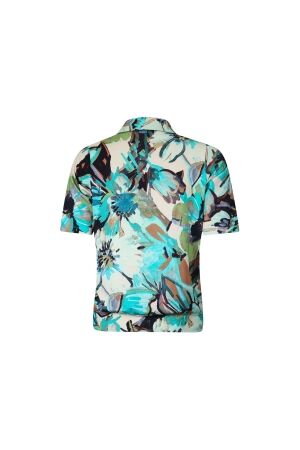Sarto Fashion Blouson polo r1020 a.green-mint+ painted flowers