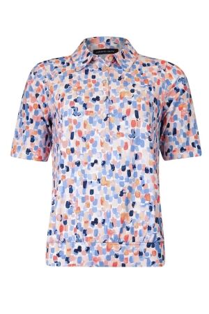 Sarto Fashion Blouson polo r1720 l.coral-sky-ocean painted dot