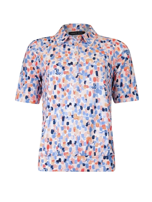 Sarto Fashion Blouson polo r1720 l.coral-sky-ocean painted dot