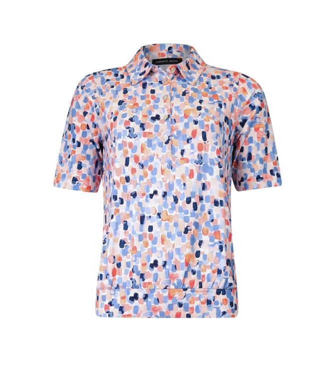 Sarto Fashion Blouson polo r1720 l.coral-sky-ocean painted dot