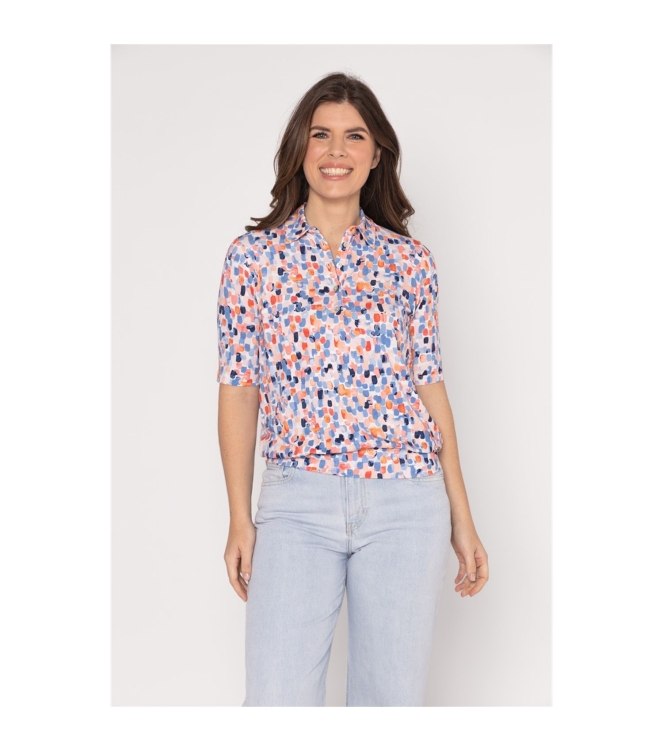 Sarto Fashion Blouson polo r1720 l.coral-sky-ocean painted dot