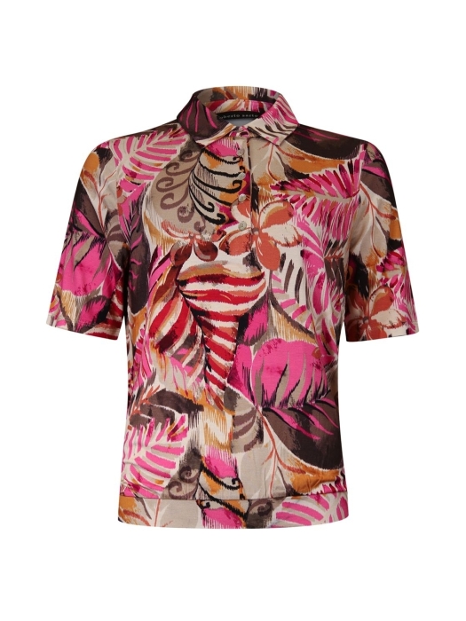 Sarto Fashion Blouson polo r1970 hotpink-deepred+ safari leave