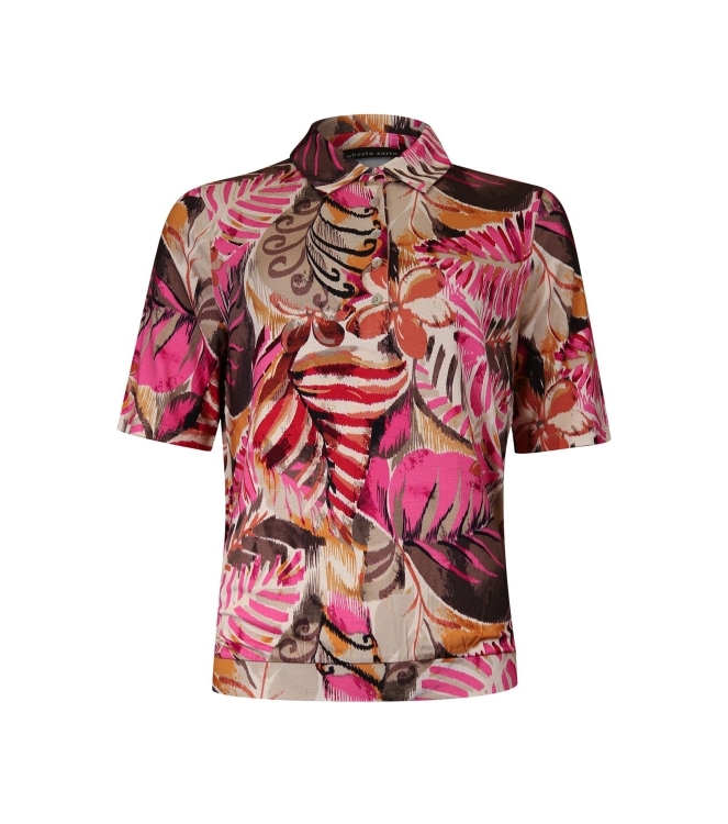 Sarto Fashion Blouson polo r1970 hotpink-deepred+ safari leave