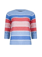 Sarto Fashion Pullover boatneck r1380 sky-l coral-ocean-white-