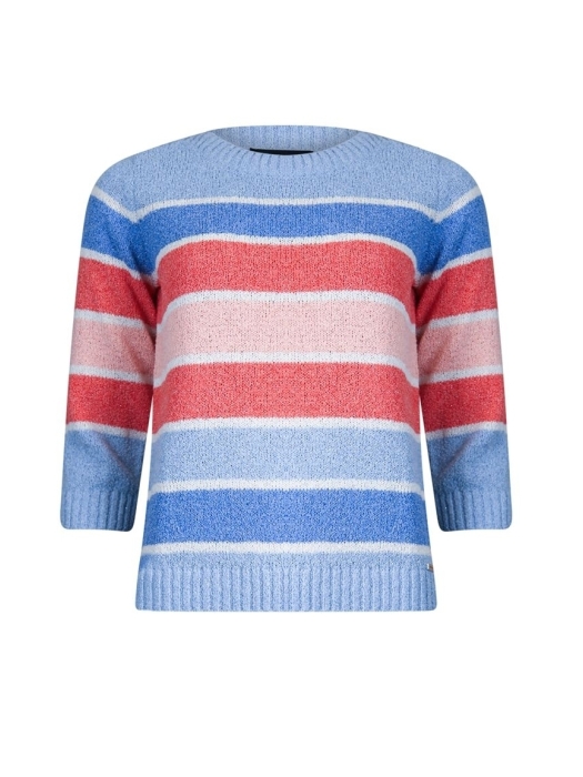 Sarto Fashion Pullover boatneck r1380 sky-l coral-ocean-white-