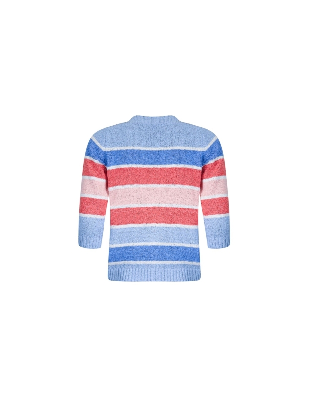 Sarto Fashion Pullover boatneck r1380 sky-l coral-ocean-white-
