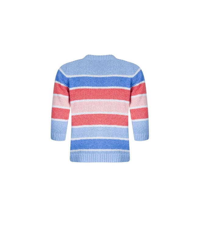 Sarto Fashion Pullover boatneck r1380 sky-l coral-ocean-white-