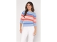 Sarto Fashion Pullover boatneck r1380 sky-l coral-ocean-white-