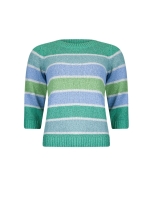 Sarto Fashion Pullover boatneck r1382 aquagreen-mint-offwhite+