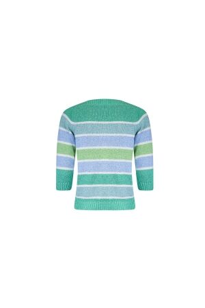 Sarto Fashion Pullover boatneck r1382 aquagreen-mint-offwhite+