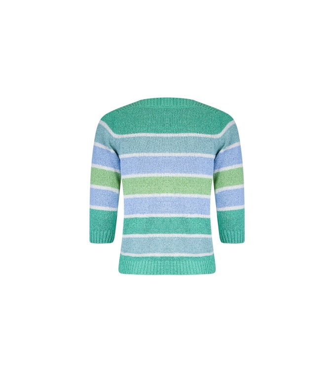 Sarto Fashion Pullover boatneck r1382 aquagreen-mint-offwhite+
