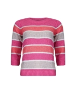 Sarto Fashion Pullover boatneck r1381 deep red-pink-offwhite