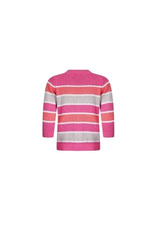Sarto Fashion Pullover boatneck r1381 deep red-pink-offwhite