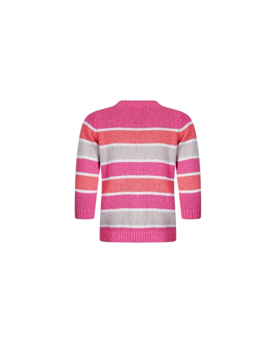 Sarto Fashion Pullover boatneck r1381 deep red-pink-offwhite