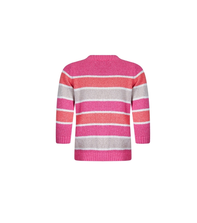 Sarto Fashion Pullover boatneck r1381 deep red-pink-offwhite