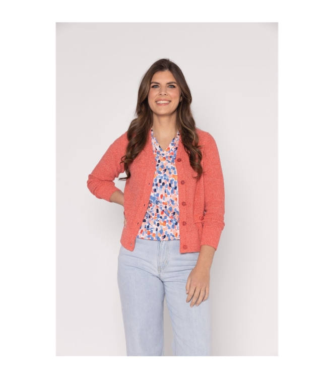 Sarto Fashion Cardigan v-neck r920 light coral